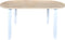 Salontafel - metaal hout - 90 x 50 cm - wit lichtbruin