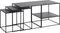 Salontafel Metaal Zwart - 50x50cm - 1 Plank - Tafel Pebble - Giga Living