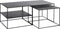 Salontafel Metaal Zwart - 65x65cm - Vierkant - Tafel Pebble - Giga Living