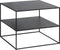 Salontafel Metaal Zwart - 65x65cm - Vierkant - Tafel Pebble - Giga Living
