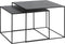 Salontafel Metaal Zwart - Set van 2 - Vierkant - Tafel Pebble - Giga Living