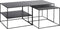 Salontafel Metaal Zwart - Set van 2 - Vierkant - Tafel Pebble - Giga Living