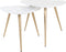 Salontafel Milou - Marmer - Set van 2 Klein - Goud