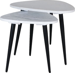 Salontafel Milou - Marmer - Set van 2 Klein