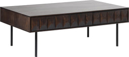 Salontafel Naturel - Eikenhout & Metaal - 117x71x41cm - Salontafel Latina Naturel - Giga Living