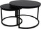 Salontafel Nero - 70x45cm - Zwart - Mangohout/ijzer - Set van 2
