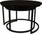 Salontafel Nero - 70x45cm - Zwart - Mangohout/ijzer - Set van 2