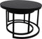Salontafel Nero - 70x45cm - Zwart - Mangohout/ijzer - Set van 2