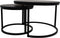 Salontafel Nero - 70x45cm - Zwart - Mangohout/ijzer - Set van 2