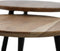 Salontafel - ø60/ø50 - Naturel/zwart - Acaciahout/ijzer - Set van 2