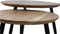 Salontafel - ø60/ø50 - Naturel/zwart - Acaciahout/ijzer - Set van 2