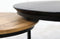 Salontafel - ø80/ø59 - Powdercoated black - Acaciahout/ijzer- Set van 2