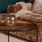Salontafel ovaal - Salontafel Brass - Salontafel industrieel 86 cm - Salontafel