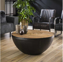 Salontafel Raft Ø90 cm - Robuust hardhout
