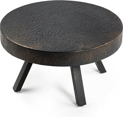 Salontafel rond 58 cm, Lava, B341 vintage zwart