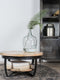 Salontafel - Rond 70CM - Bijzettafel - Woonkamer - Tafel - Duurzaam - Bruin & Zwart - 100% - Mangohout & Metaal - Eyecather