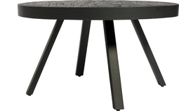 Salontafel rond 74 cm, Black Stack, B340 zwart