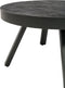 Salontafel rond 74 cm, Black Stack, B340 zwart