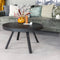 Salontafel rond 74 cm, Black Stack, B340 zwart