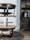 Salontafel rond - bijzettafel - - 45 x 90 x 90 cm - mangohout - bijzettafel Industriële look