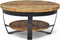 Salontafel rond - bijzettafel - - 45 x 90 x 90 cm - mangohout - bijzettafel Industriële look