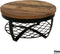 Salontafel Rond Industrieel Design | Mangohout en Staal | 65x34cm