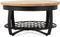 Salontafel Rond Industrieel Design | Mangohout en Staal | 65x34cm