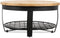 Salontafel Rond Industrieel Design | Mangohout en Staal | 65x34cm