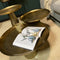 Salontafel rond - Salontafel industrieel - salontafel goud 50cm