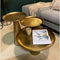 Salontafel rond - Salontafel industrieel - salontafel goud 50cm