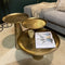 Salontafel rond - Salontafel industrieel - salontafel goud 50cm