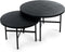 Salontafel rond, set van 2, B340 zwart