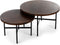 Salontafel rond, set van 2, B370 walnoot