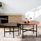Salontafel rond, set van 2, B370 walnoot