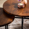 Salontafel rond, set van 2, B370 walnoot