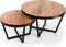 Salontafel rond, set van 2, B430 bruin