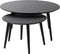 Salontafel Rond Zwart - Eikenhout - Set van 2 - House Nordic
