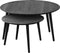 Salontafel Rond Zwart - Eikenhout - Set van 2 - House Nordic