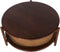 Salontafel Rotan Rond | Walnoot afwerking