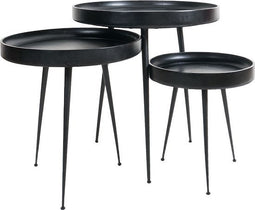 Salontafel Sarno Zwart - Set van 3