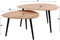 Salontafel set/2 driehoek organisch - Massief acacia naturel