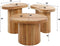 Salontafel set/3 shape - Massief acacia naturel