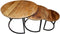 Salontafel set Sanne set van 3 mango en staal