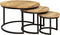 Salontafel set Sanne set van 3 mango en staal