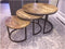 Salontafel set Sanne set van 3 mango en staal