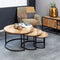 Salontafel set Sanne set van 3 mango en staal