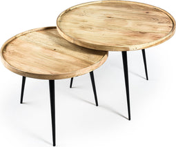 Salontafel, set van 2, A215 Acacia light