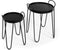 Salontafel, set van 2, A340 zwart