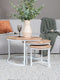 Salontafel Set van 3 - Industriële Salontafelset Erjan - Wit