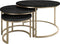 Salontafel Set van 3 - Industriële Salontafelset Erjan - Zwart/Goud